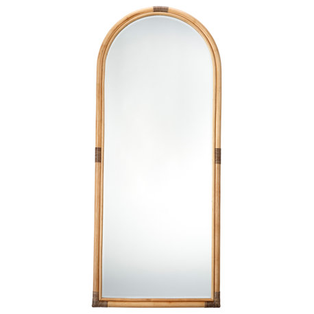 Saltwater Rattan Floor Mirror, Natural