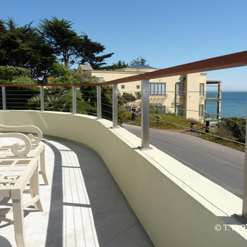 Curved Ipe Cable Railing