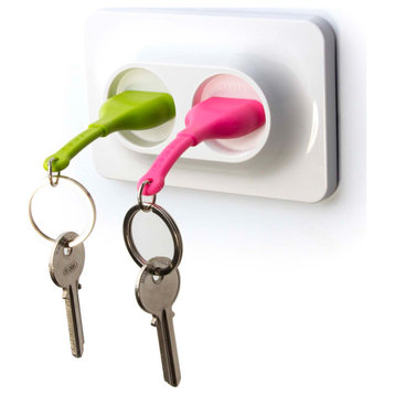 Double Unplug Key Ring Holder, Pink