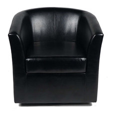 50 Most Popular Leather Barrel Chairs, Black Leather Barrel Chair