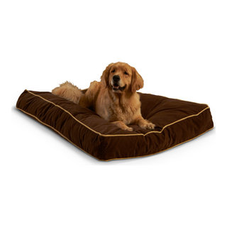 Pet Life Large Brown Nestler High-Grade Plush and Soft Rounded Dog Bed