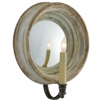 Chelsea Reflection Wall Sconce, 1-Light, Old White, 12.25"H (CHD 1186OW 25U5D)