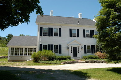 Inspiration for a timeless exterior home remodel in Boston