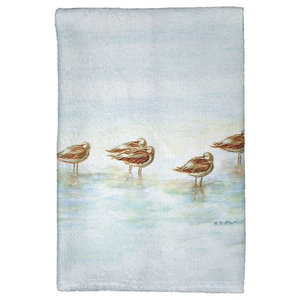 Betsy Drake Mockingbird Berries Kitchen Towel Contemporary Dish Towels By Zeckos
