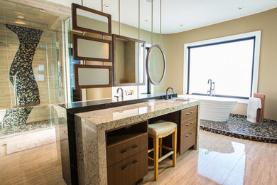 Bathroom - contemporary bathroom idea in Edmonton