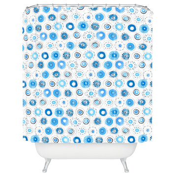 Deny Designs Cori Dantini Middy Polka Blue Shower Curtain