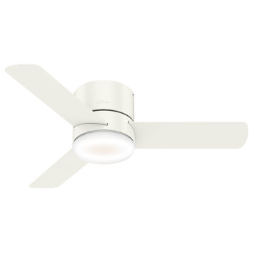 Hunter Minimus 44" Indoor Flush Mount Ceiling Fan in Fresh White