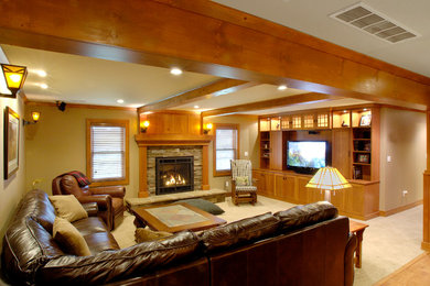 Elegant basement photo in St Louis