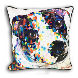 Staffy B&W Indoor/Outdoor Cushion Covers - Outdoor Cushions And Pillows