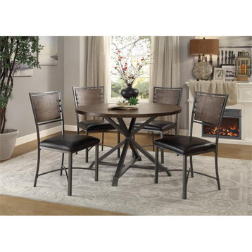 Lexicon Fideo Mahogany Transitional Wood Dining Room Round Table