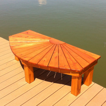 Dock Benches & Light Post -