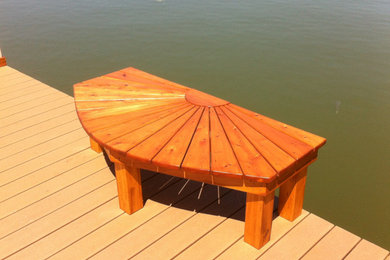 Dock Benches & Light Post -