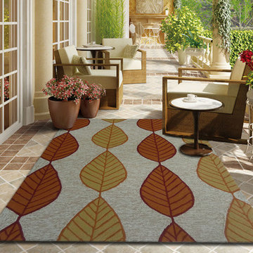 Indoor and Outdoor Floral Area Rugs In Size 4' ft. x 5'4" ft.