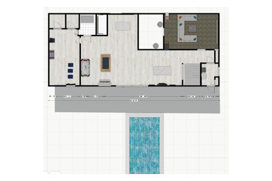 Minimalist home design photo in DC Metro