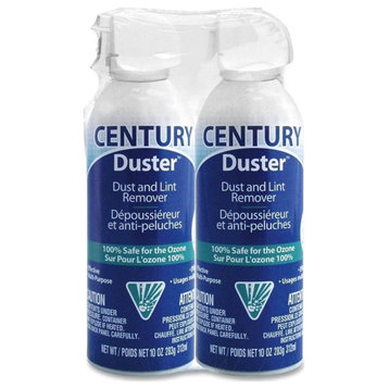 Century Gas Compressed Duster-For Home/Office Equipment-10 fl oz-2/pck-White