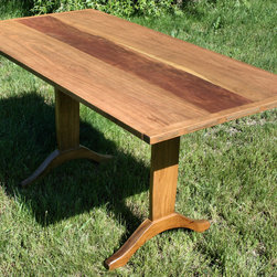 60nobscot Home - Cherry Trestle Table - Dining Tables