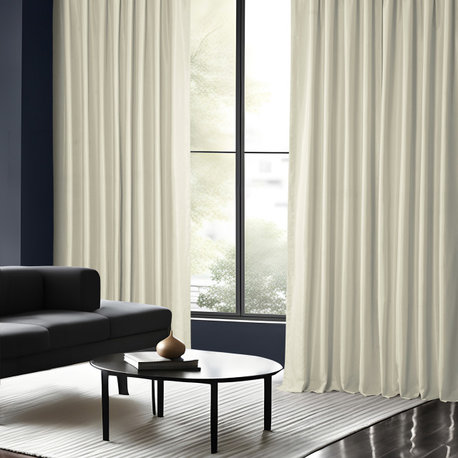 Ruched Vintage Faux Dupioni Silk Curtain Single Panel, Off White, 50" X 84"