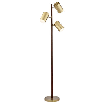 Pacific Coast Donatello 3-LT Floor Lamp 9R147 - Walnuted wood