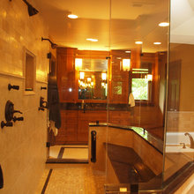 Tan bathrooms