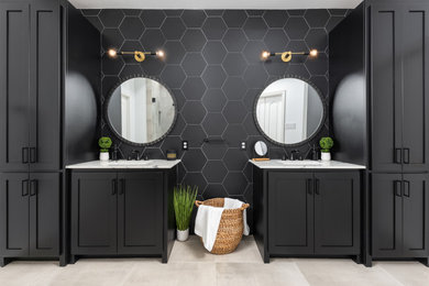 Inspiration for a transitional bathroom remodel in Dallas