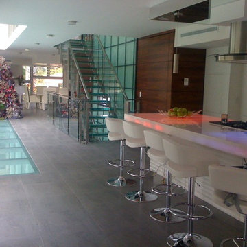 Glass and Metal Stairs