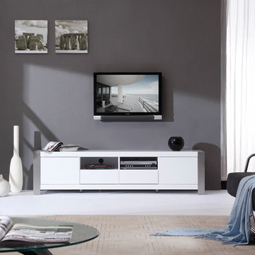 B-Modern Composer TV Stand | White High-Gloss