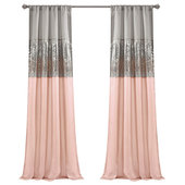 Elrene Home Fashions Aurora Kids Room Darkening Layered Sheer Curtain Panel, 52 x 63 - Pearl Gray