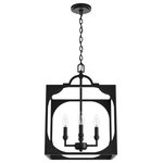 Hunter Fan Company - 15" Highland Hill Rustic Iron 4 Light Pendant Ceiling Light Fixture - Inspired by the simple geometry and scrollwork in neoclassical design, the Highland Hill modern pendant lighting design brings an elegant aura to your room. The oversized lantern look gives it an open and airy feel that adds just the right amount of formality.