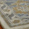 UMBRIA Hand Made Wool Area Rug, Blue, 9'x12'