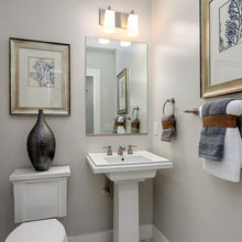 bathroom/gray walls