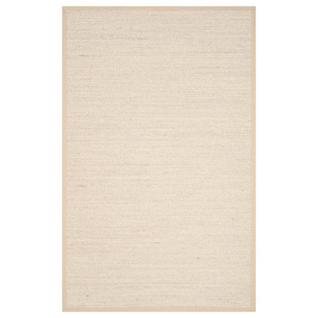 Safavieh Natural Fiber Collection NF143 Rug, Marble/Linen, 5' X 8'