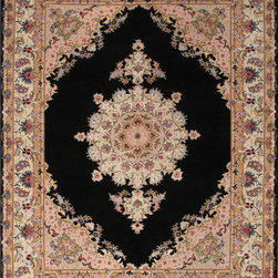 Persian Tabriz Rug 4'10 X 6'7 - Area Rugs