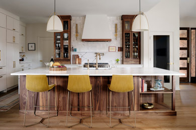 Example of a transitional kitchen design in Charlotte