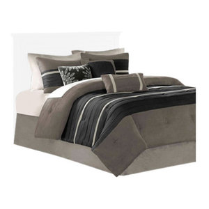 Microsuede 7 Piece Comforter Set Contemporary Comforters And