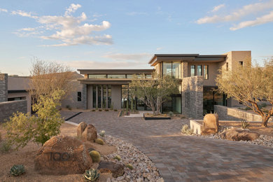 Inspiration for a contemporary exterior home remodel in Phoenix