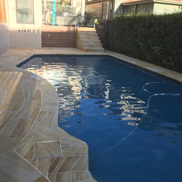 Contemporary Sandstone Pool