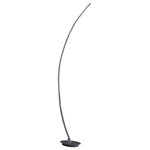 ORE International - 62.25" Bradie Brushed Nickel LED Arc Tube Floor Lamp - 62.25-Inch Bradie Brushed Nickel Led Arc Tube Floor LampTake a stand with this metal LED floor lamp, appearing as if it belongs in a modern art museum. Illuminate your space in ultracontemporary style with this 62.25" Bradie brushed nickel LED arc tube floor lamp! Crafted of aluminum metal in a clean brushed nickel finish, this lamp features a dramatic arched post body on a smooth oval pedestal base. Topping the arch, a curved light features an integrated 18 W LED system to disperse bright light throughout your space. The clean and simple Bradie LED floor features improved design and feather-light concept. Minimalist allure is the distinctive feature of this metal energy-efficient LED floor lamp. You'll love how this lamp meets the stylish standards of your minimalist home. The energy efficient LEDs produce a warm light that will last for up to 50,000 hours.