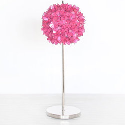 Worlds Away Venus Pink Lamp with Nickel Base - Floor Lamps