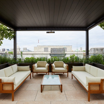 Penthouse Terrace Pergola with Waterproof Louvred Roof