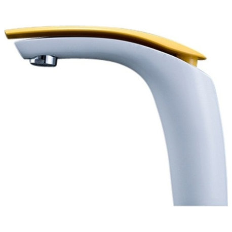 Leonardo Grun Contemporary Bath Sink Faucet, Yellow