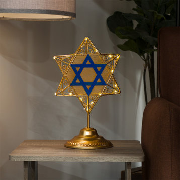 Hanukkah Star of David Tabletop Decoration with LED Lights