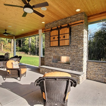 Covered Outdoor Living Area - The Aerius - Two Story Modern American Craftsman