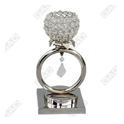 RING & CRYSTAL CANDLE HANGING - Candles & Candle Holders