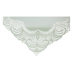 Xia Home Fashions - Dainty Lace Table Topper 36"x36" , Ivory - Tablecloths