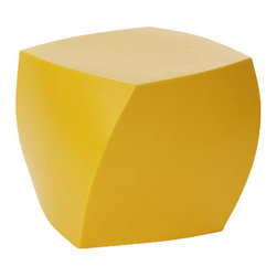 Heller - Frank Gehry Color Cube, Yellow - Outdoor Footstools And Ottomans