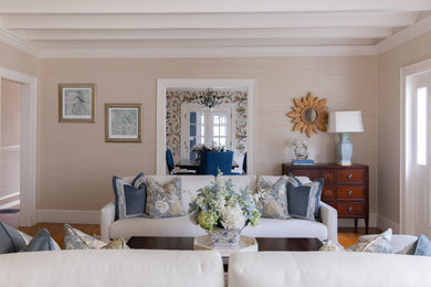 Living room - traditional living room idea in Boston