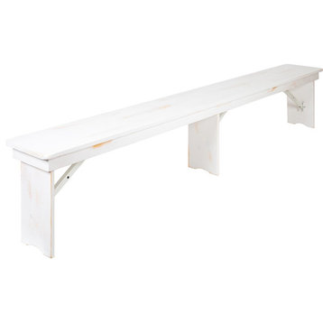 Flash Furniture Hercules 8'12" White Pine Folding Bench