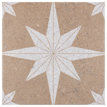 SomerTile Compass Star 8 in. x 8 in. Porcelain Floor and Wall Tile