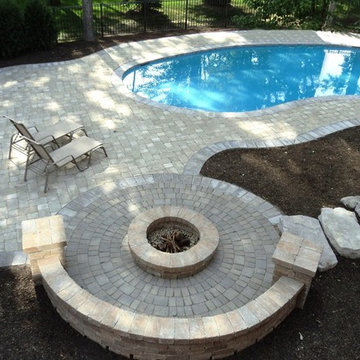 Gunite Pool with Firepit