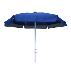 FiberBuilt Umbrellas LLC - FiberBuilt Umbrella Foot Hexagonal Navy Blue Aluminium Base Garden Umbrella - Outdoor Umbrellas